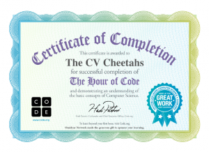 CV Hour of Code Certificate Pic to Share